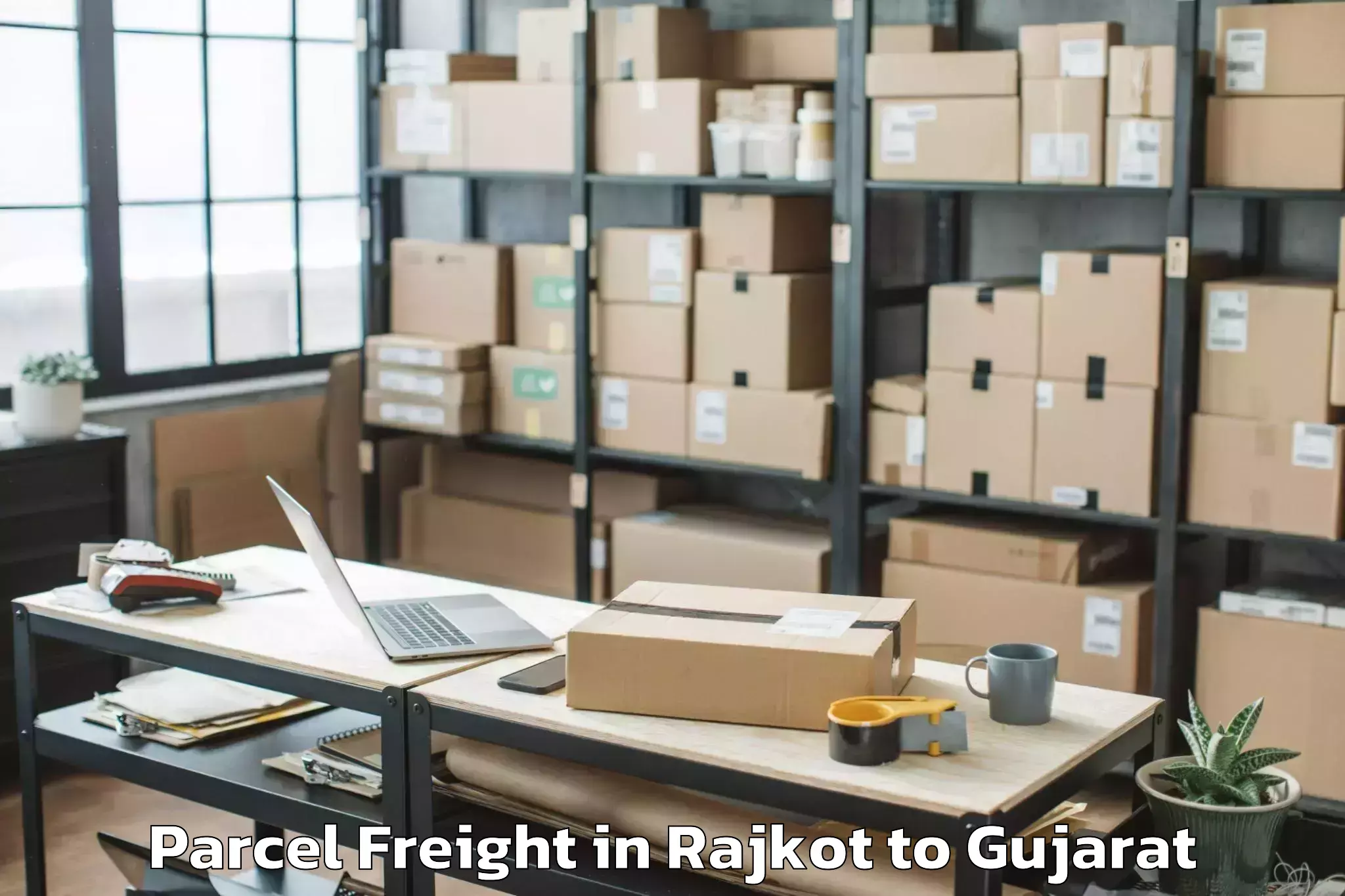 Top Rajkot to Vaghodia Ina Parcel Freight Available